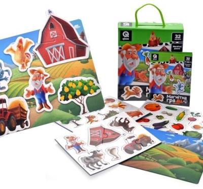 Opakowanie Gra magnetyczna Farm 32 magnesy + tablica