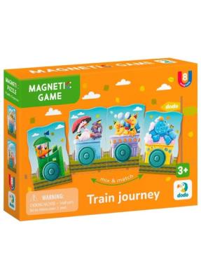 Gra magnetyczna Podróż pociągiem. Wydawca: Dodo. SmakLiter.pl Opakowanie Gra magnetyczna Podróż pociągiem