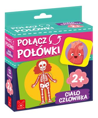 Gra Połącz Połówki Ciało Człowieka. Wydawca: Kangur. SmakLiter.pl Opakowanie Gra Połącz Połówki Ciało Człowieka