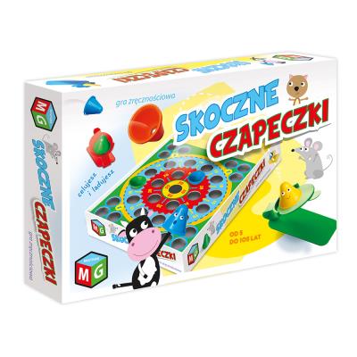 Gra Skoczne Czapeczki. Wydawca: MULTIGRA. SmakLiter.pl Opakowanie Gra Skoczne Czapeczki