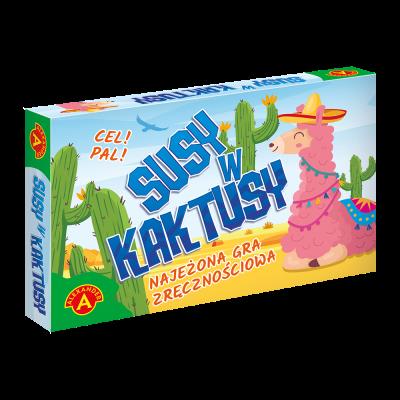 Gra Susy w kaktusy skaczące czapeczki. Wydawca: ALEXANDER GRY. SmakLiter.pl Opakowanie Gra Susy w kaktusy skaczące czapeczki