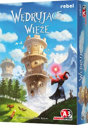 Gra Wędrujące wieże. Wydawca: Rebel. SmakLiter.pl Opakowanie Gra Wędrujące wieże