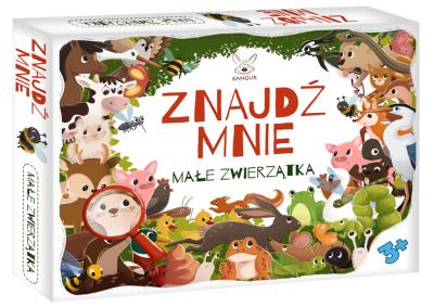 Gra Znajdź mnie Małe zwierzątka. Wydawca: Kangur. SmakLiter.pl Opakowanie Gra Znajdź mnie Małe zwierzątka