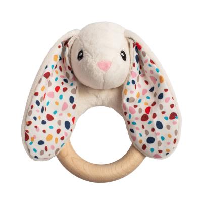 Opakowanie Gryzak eko drewniany Króliczek kremowy whisb24