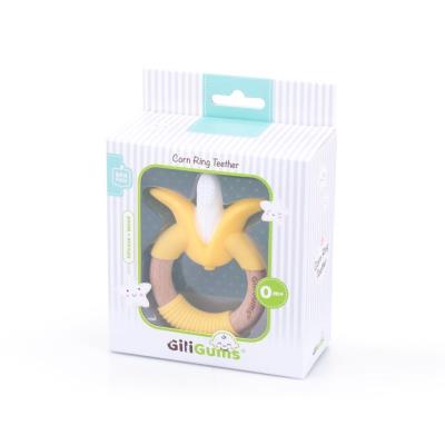 Opakowanie Gryzak pierścień Kukurydza silikon drewno