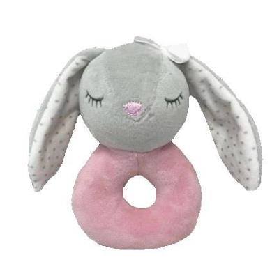 Opakowanie Grzechotka króliczek szary 18cm