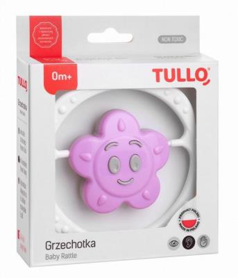 Opakowanie Grzechotka kwiatek różowo-szary