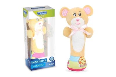 Opakowanie Grzechotka pluszowa Miś E-Edu