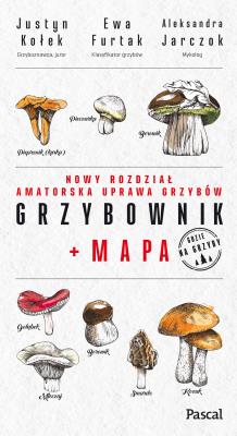 Grzybownik+mapa. Autor: Justyn Kołek, Furtak Ewa, Jarczok Aleksandra. SmakLiter.pl Okładka książki Grzybownik+mapa