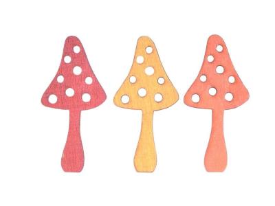 Opakowanie Grzyby dekoracja drewniana 4cm 12szt