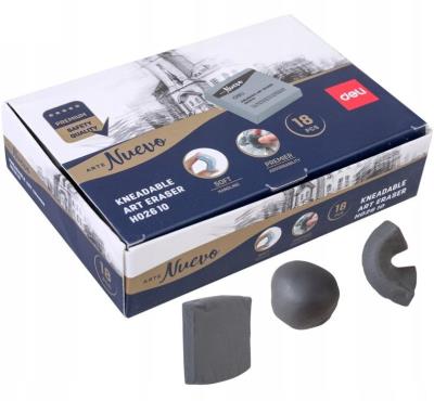 Opakowanie Gumka artystyczna Nuevo szara (18szt) DELI