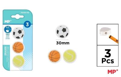 Opakowanie Gumka do ścierania - piłki 3szt