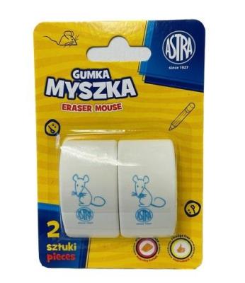 Gumka myszka 2szt ASTRA. Wydawca: ASTRA papiernicze. SmakLiter.pl Opakowanie Gumka myszka 2szt ASTRA
