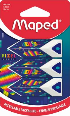 Gumka Pixel Pyramid 3szt MAPED. Wydawca: Maped. SmakLiter.pl Opakowanie Gumka Pixel Pyramid 3szt MAPED
