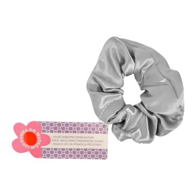 Opakowanie Gumka scrunchie do włosów led szara
