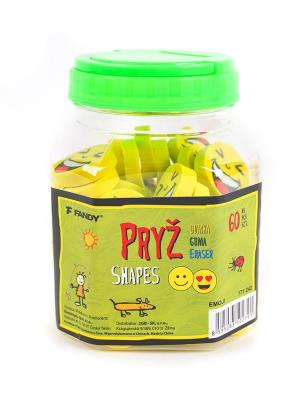 Opakowanie Gumka Shapes emotikonka (60szt)
