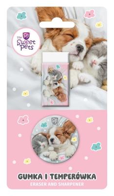 Opakowanie Gumka + temperówka The Sweet Pets