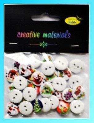 Opakowanie Guziki białe zimowe nadruk 15g