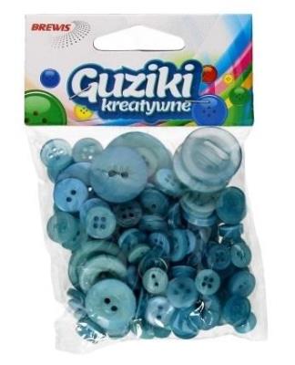 Opakowanie Guziki kreatywne niebieskie 40g