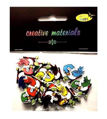 Opakowanie Guziki ozdobne Ptaszki 2 25x15mm 15szt