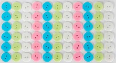 Opakowanie Guziki plastikowe samoprzylepne 02 pastel
