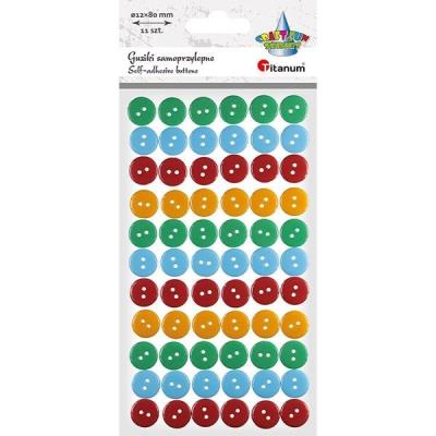 Opakowanie Guziki plastikowe samoprzylepne 66szt