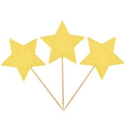 Opakowanie Gwiazdki na piku 8szt złote