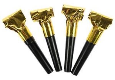 Gwizdki glam party 4szt. Wydawca: ARPEX. SmakLiter.pl Opakowanie Gwizdki glam party 4szt