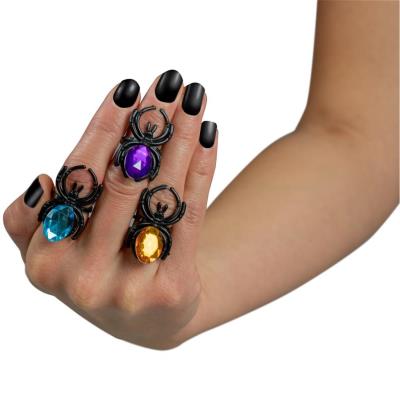 Opakowanie Halloweenowe pierścionki - pająki 4szt