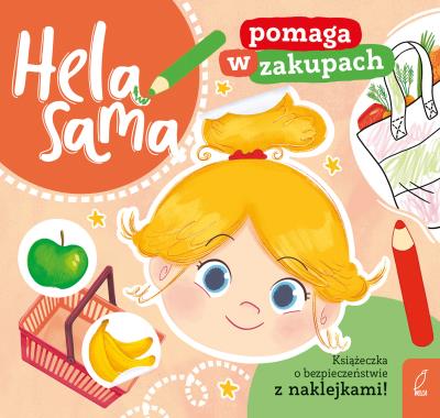Hela sama pomaga w zakupach. Autor: Gurynowicz Kamila. SmakLiter.pl Okładka książki Hela sama pomaga w zakupach