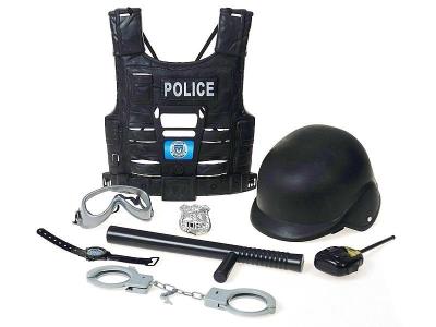 Opakowanie Hełm i kamizelką policyjna z akcesoriami