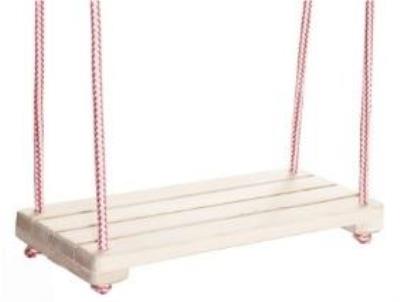 Huśtawka deska drewniana. Wydawca: Macyszyn Toys. SmakLiter.pl Opakowanie Huśtawka deska drewniana