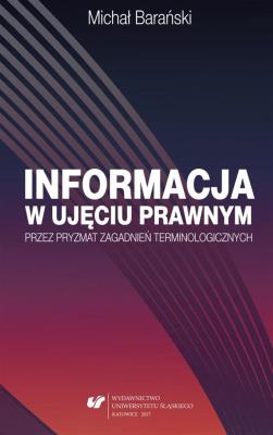 Okładka książki Informacja w ujęciu prawnym przez pryzmat...