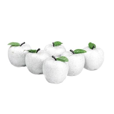 Opakowanie Jabłuszka brokatowe srebrne 6 szt