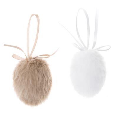 Opakowanie Jajka futerkowe zawieszki 6cm naturalne 2 szt.