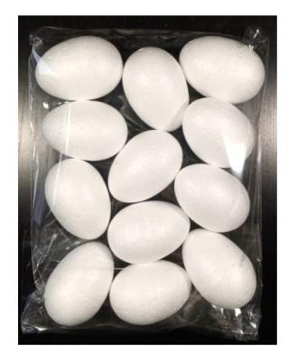 Opakowanie Jajo styropianowe 80mm 12szt