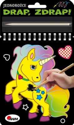 Jednorożce. Drap zdrap. Autor: Korolkiewicz Elżbieta. SmakLiter.pl Okładka książki Jednorożce. Drap zdrap