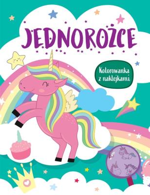 Okładka książki Jednorożce. Kolorowanka z naklejkami