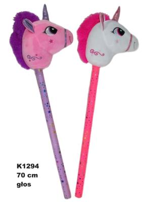 Opakowanie Jednorożec na kiju z głosem 70cm MIX