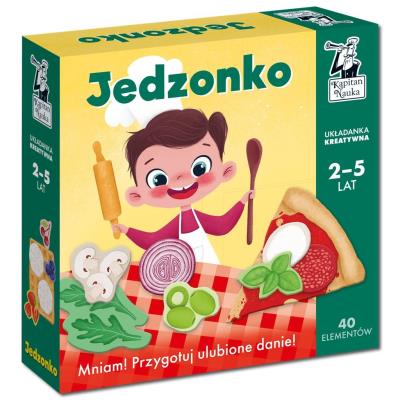 Jedzonko. Układanka kreatywna 2-5 lat. Autor: Nowakowska Katarzyna. SmakLiter.pl Okładka książki Jedzonko. Układanka kreatywna 2-5 lat