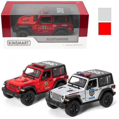 Jeep wrangler policja straż 1:34. Wydawca: Kinsmart. SmakLiter.pl Opakowanie Jeep wrangler policja straż 1:34