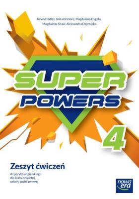 Okładka książki Język angielski super powers NEON zeszyt ćwiczeń dla klasy 4 szkoły podstawowej EDYCJA 2023-2025