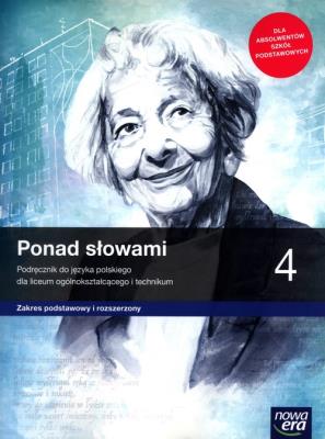 Okładka książki Język polski Ponad słowami podręcznik klasa 4 liceum i technikum zakres podstawowy i rozszerzony 63352