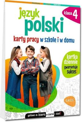 Okładka książki Język polski SP 4 Karty pracy w szkole i w domu