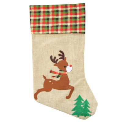 Opakowanie Jutowa skarpeta świąteczna z aplikacją MIX