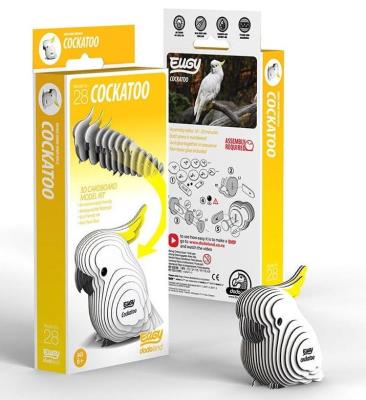 Opakowanie Kakadu Biała Eugy. Eko Układanka 3D