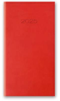 Okładka książki KAL 2025 A6 TYGODNIOWY OPRAWA VIVELLA - Czerwony