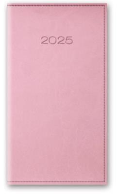 Okładka książki KAL 2025 A6 TYGODNIOWY OPRAWA VIVELLA - Pudrowy róż