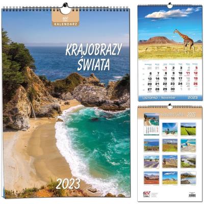 Opakowanie Kalendarz 2022 13 Plansz B3 - Krajobrazy Świata