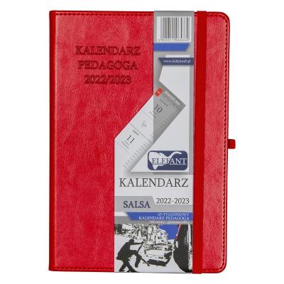 Opakowanie Kalendarz 2022/23 A5 tyg. Salsa czerwony ELEFANT